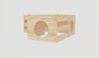 Long Wooden L-Shape Hamster Cage Tunnel