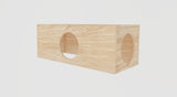 Langer Hamsterkäfigtunnel aus Holz mit 4 Löchern 