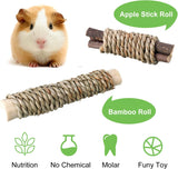 15Pcs Rabbit Chew Toys Natural Hay Sticks