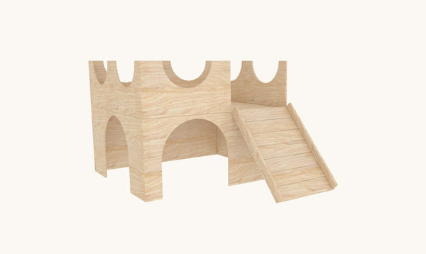 Castle With Porch Rabbit Hutch House