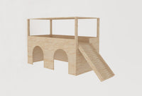 2 Entrances With Roof & Ramp Guinea Pig Hutch House