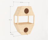 Wooden Quadrilateral Bird Cage House