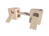 Two Tower Turret Hamster Cage House