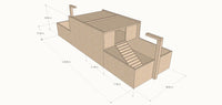 2 Tier House Tortoise Table