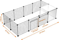 14 Panels DIY Metal Pet Fence Small Animals Playpen