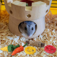 15 Stück Kauspielzeug für Kaninchen, natürliche Heustangen