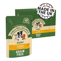 James Wellbeloved Puppy & Junior Grain Free Pouches - Lamb with Vegetables Dog Food