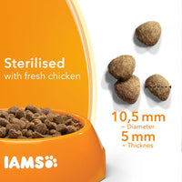 IAMS for Vitality Adult Sterilised Fresh Chicken Dry Cat Food