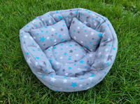 Brown/White Hearts Snuggle Cuddle Cup With Pillow Guinea Pig Hutch Indoor Bed