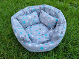 Brown/White Hearts Snuggle Cuddle Cup With Pillow Guinea Pig Hutch Indoor Bed