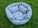 Dark Grey Fleece Snuggle Cuddle Cups With Pillows Guinea Pig Hutch Indoor Bed
