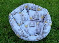 Brown/White Hearts Snuggle Cuddle Cup With Pillow Guinea Pig Hutch Indoor Bed