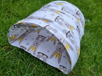 Yellow/White Dots Tunnel Cuddle Snuggle Rabbit Hutch Indoor Bed