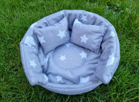 Brown/White Hearts Snuggle Cuddle Cup With Pillow Guinea Pig Hutch Indoor Bed