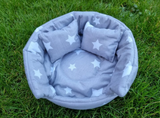 Brown/White Hearts Snuggle Cuddle Cup With Pillow Guinea Pig Hutch Indoor Bed