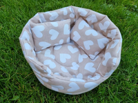 Soft Grey/Colored Star Snuggle Cuddle Cup With Pillow Guinea Pig Hutch Indoor Bed