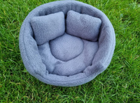 Grey/White Stars Snuggle Cuddle Cup With Pillow Guinea Pig Hutch Indoor Bed