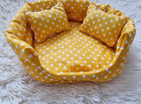 Pink/White Hearts Snuggle Cuddle Cup with Pillows Rabbit Hutch Indoor Bed