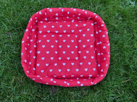 Red/White Hearts Square Snuggle Rabbit Hutch Indoor Bed