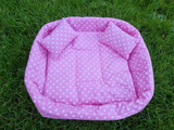 Red/White Hearts Square Snuggle Rabbit Hutch Indoor Bed