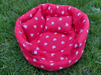 Pink/White Star Snuggle Cuddle Cup With Pillow Guinea Pig Hutch Indoor Bed