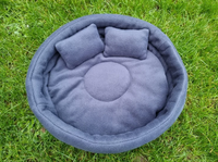 Grey Fabric Cuddle Bowls Rabbit Hutch Indoor Bed
