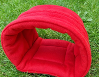 Red/White Hearts Cuddle Snuggle Cup Bowl with Pad, Tunnel & Pillows Rabbit Hutch Indoor Bed
