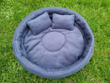 Bols à câlins doux en forme d'étoiles grises/colorées pour lapins avec deux coussins et coussin pour pipi, lit douillet et confortable pour un sommeil amélioré 