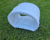 White Fleece with Bubbles Cuddle Snuggle Tunnel Rabbit Hutch Indoor Bed