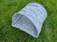 Grey Bunnies Tunnel Cuddle Snuggle Rabbit Hutch Indoor Bed