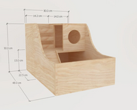 Wooden Sand Bath Hideout Guinea Pig Hutch House