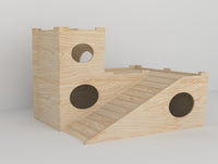 2 Floor With Ramp House Play Toy Castle Rabbit Hutch House