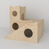 2 Floor With Ramp House Play Toy Castle Rabbit Hutch House