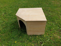Large corner house WITH BOTTOM shelter for rabbits guinea pigs playhouse hutch hideaway hideout cage furniture pet accessories small animal