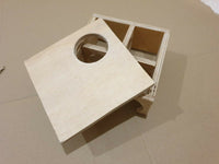 Wooden Maze Burrow Hide play exercise house 37cm x 28cm with lid small animal playhouse rodent hideaway hideout furniture