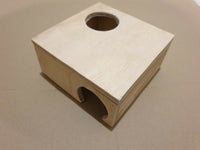 Wooden Maze Burrow Hide play exercise house 37cm x 28cm with lid small animal playhouse rodent hideaway hideout furniture