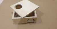 Wooden Maze Burrow Hide play exercise house 37cm x 28cm with lid small animal playhouse rodent hideaway hideout furniture