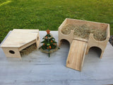 Guinea Pig Corner Play House, Castle and Christmas Tree Feeder PERFECT GIFT