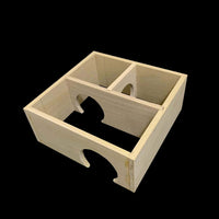 Wooden Maze Burrow Hide play exercise house 37cm x 28cm with lid small animal playhouse rodent hideaway hideout furniture