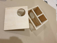 Wooden Maze Burrow Hide play exercise house 37cm x 28cm with lid small animal playhouse rodent hideaway hideout furniture