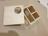 Wooden Maze Burrow Hide play exercise house 37cm x 28cm with lid small animal playhouse rodent hideaway hideout furniture