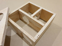 Wooden Maze Burrow Hide play exercise house 37cm x 28cm with lid small animal playhouse rodent hideaway hideout furniture