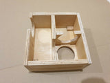 Wooden Maze Burrow Hide play exercise house 37cm x 28cm with lid small animal playhouse rodent hideaway hideout furniture