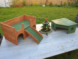 Eckspielhaus, Schloss und Weihnachtsbaumfutterstation für Meerschweinchen – das perfekte Geschenk