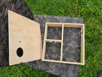 Wooden LARGE Maze Burrow Hide play exercise house 12"x12" with lid small animal hideaway furniture toy