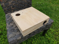 Wooden LARGE Maze Burrow Hide play exercise house 12"x12" with lid small animal hideaway furniture toy