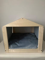 Cat Hut House Bed With Mattress, Removable Cushion, Stylish Cat and Small Dog House, Cat Cave - Soft Velvet Fabric, Custom Sizes Available