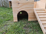 Big Castle Rabbit hutch house  (2 drilled holes at the back)