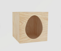 Easter Egg Rabbit Hutch House Hay Feeder