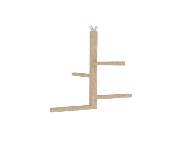 Wooden Stand Four Bird Perch